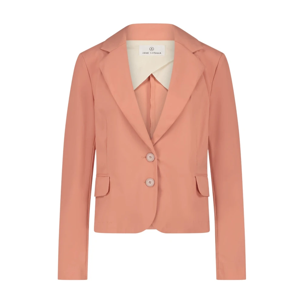 Jane Lushka Technische Jersey Blazer | Abrikoos Orange Dames