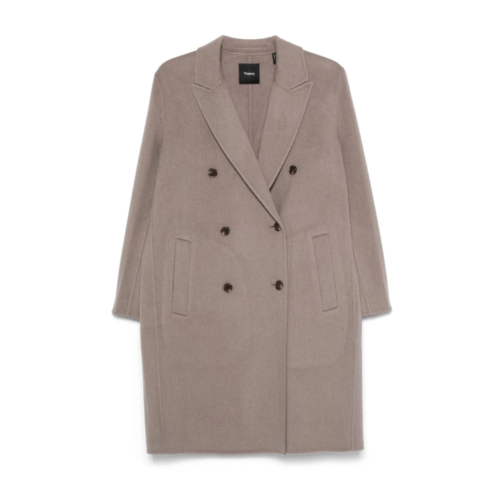 Theory Double-Face Wol-Kasjmier Jas Brown Dames