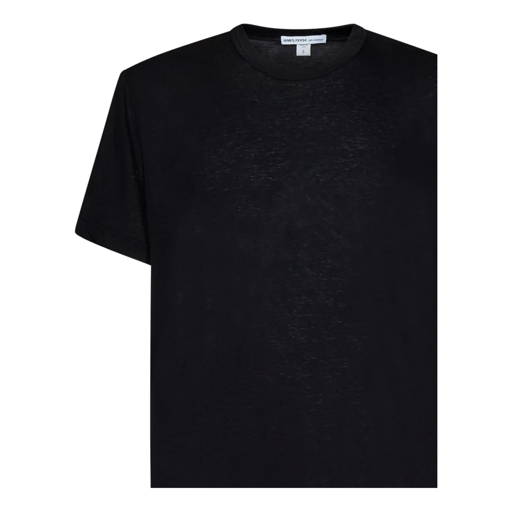 James Perse Zwart Crewneck T-Shirt Black Heren