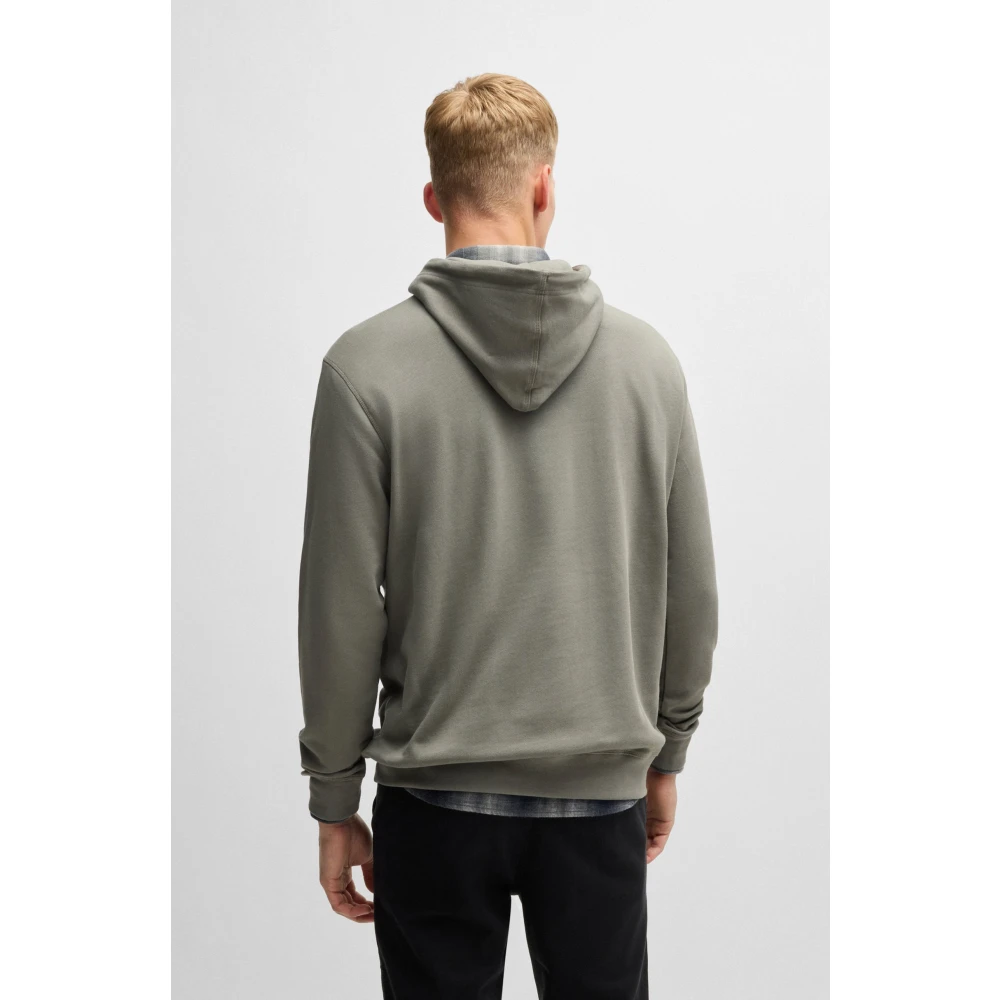 Boss Orange Stijlvolle Oranje Hoodie Gray Heren
