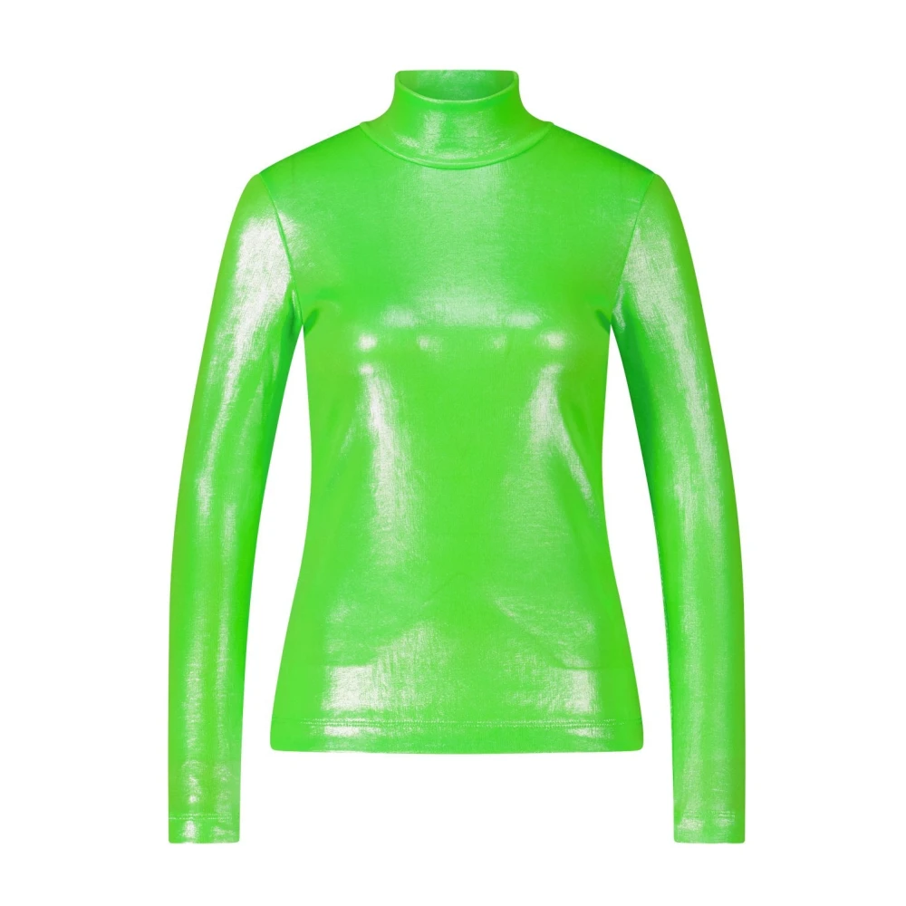Marc Cain Neon Glanzend Langarmshirt Green Dames