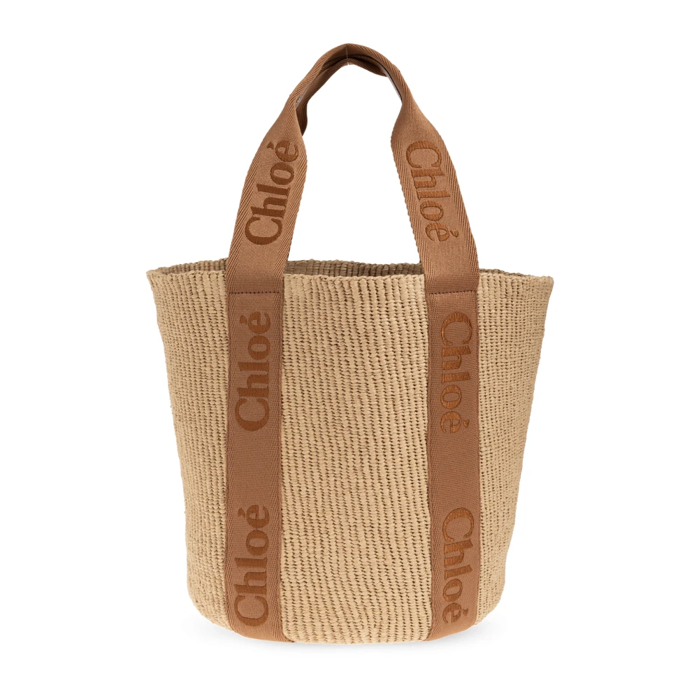Chloé Woody Large Shopper Bag - Female - Shopping Bags - Beige - One Size - Bags