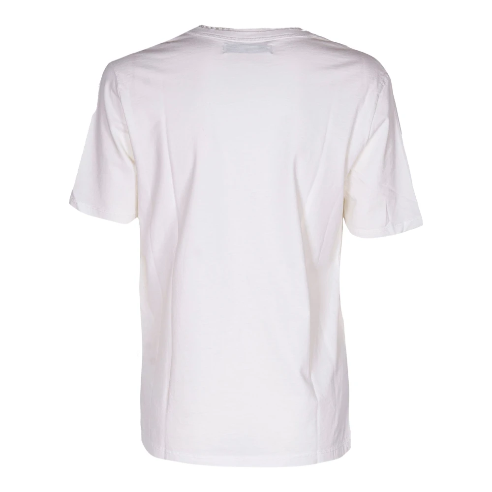 Mauro Grifoni Dames Katoenen V-hals T-shirt White Dames