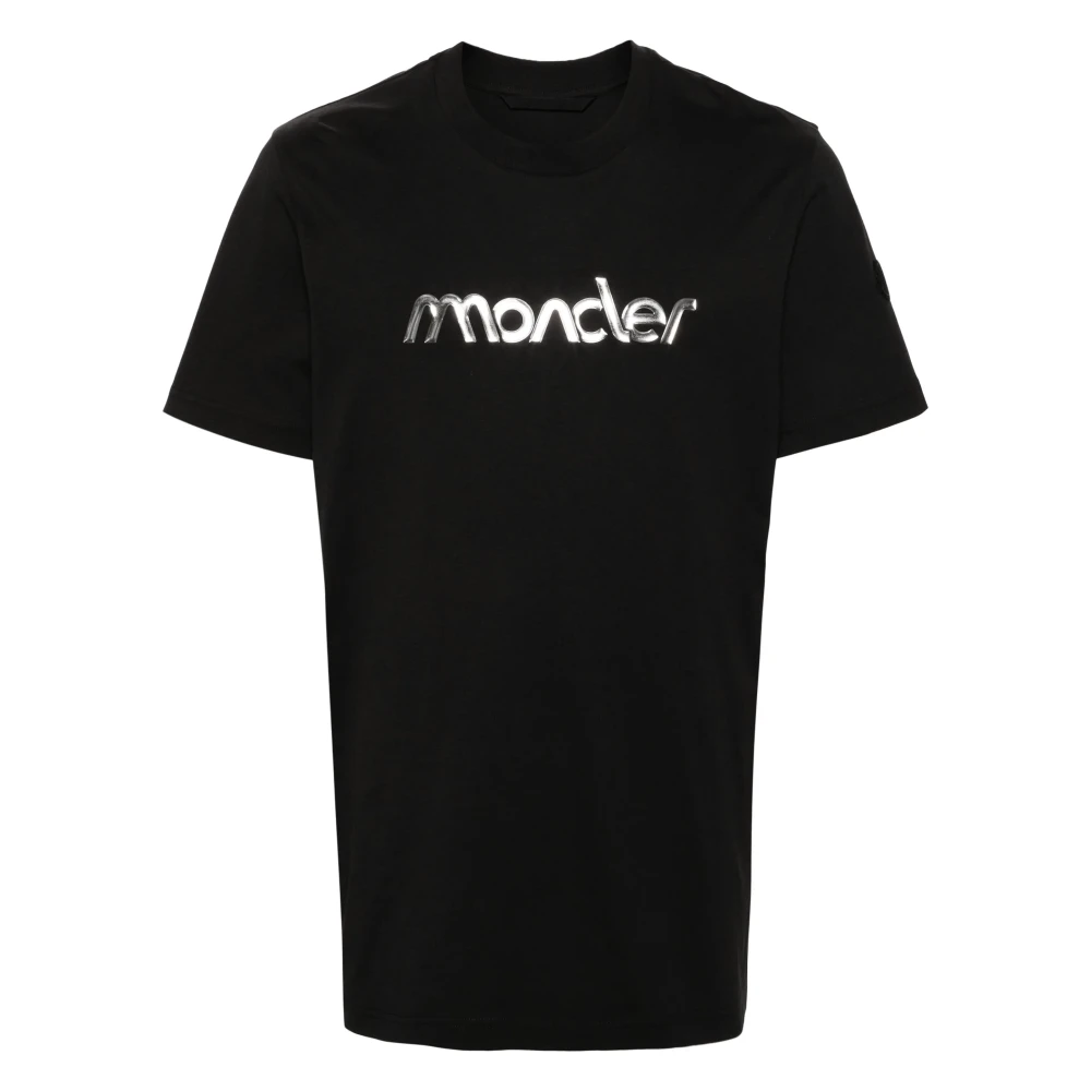 Moncler - Tops > T-Shirts - Black - Moncler - Modalova