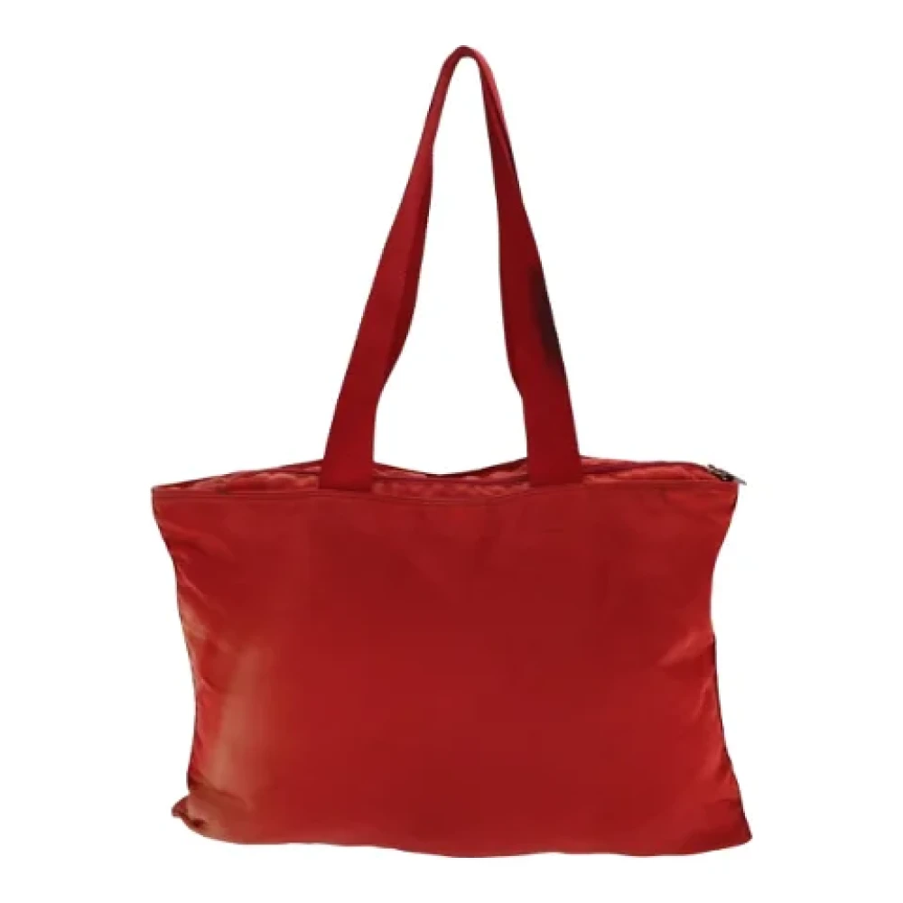 Prada Vintage Pre-owned Nylon totes Red Dames