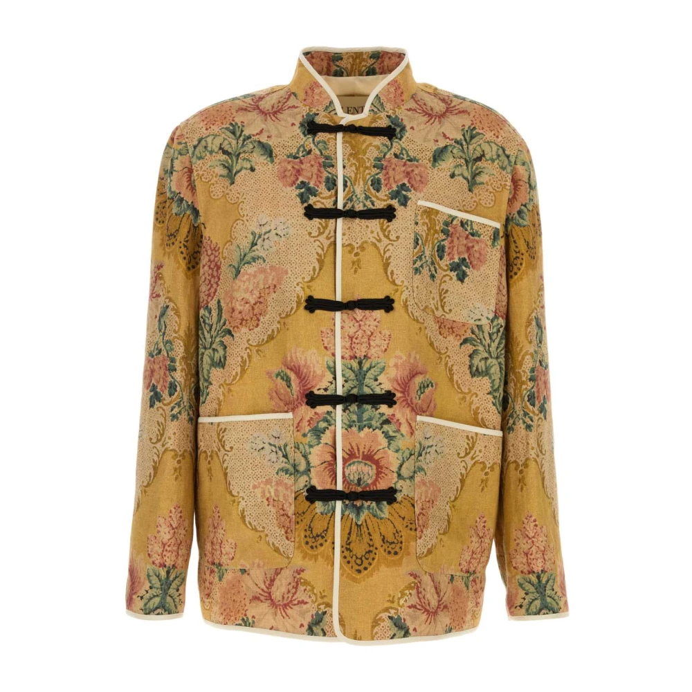 Valentino Garavani Men's Printed Linen Shirt