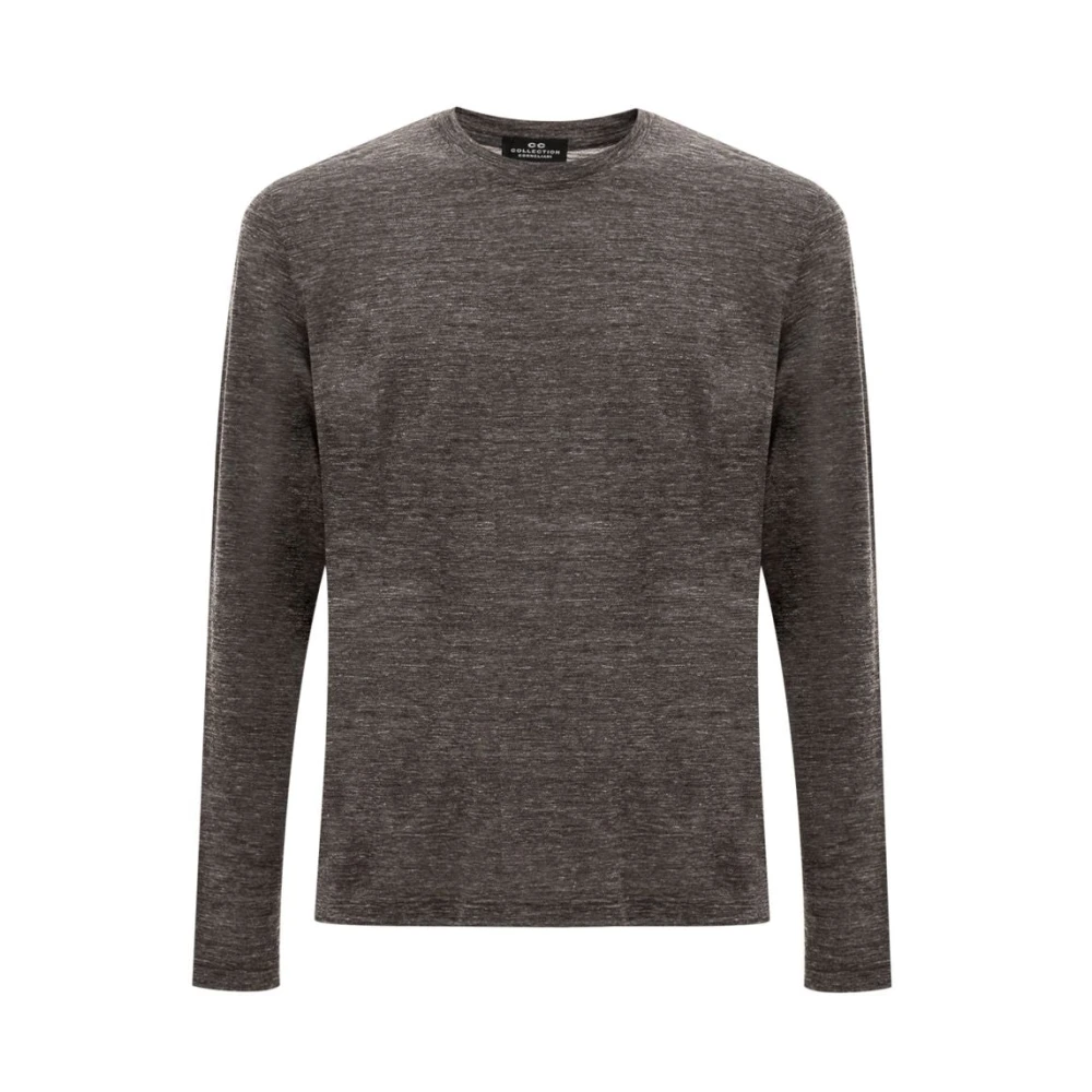 Corneliani Grijze Wollen T-Shirt Gray Heren