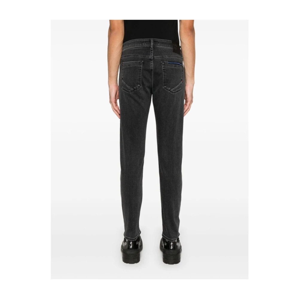 Incotex Zwarte Skinny Cut Denim Jeans Black Heren