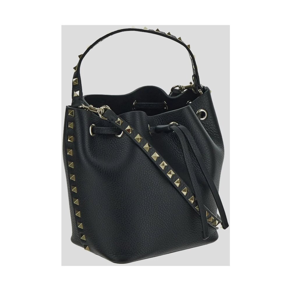 Valentino Garavani Leren Bucket Bag Black Dames