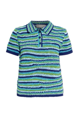 Polo med dekorativ stickning