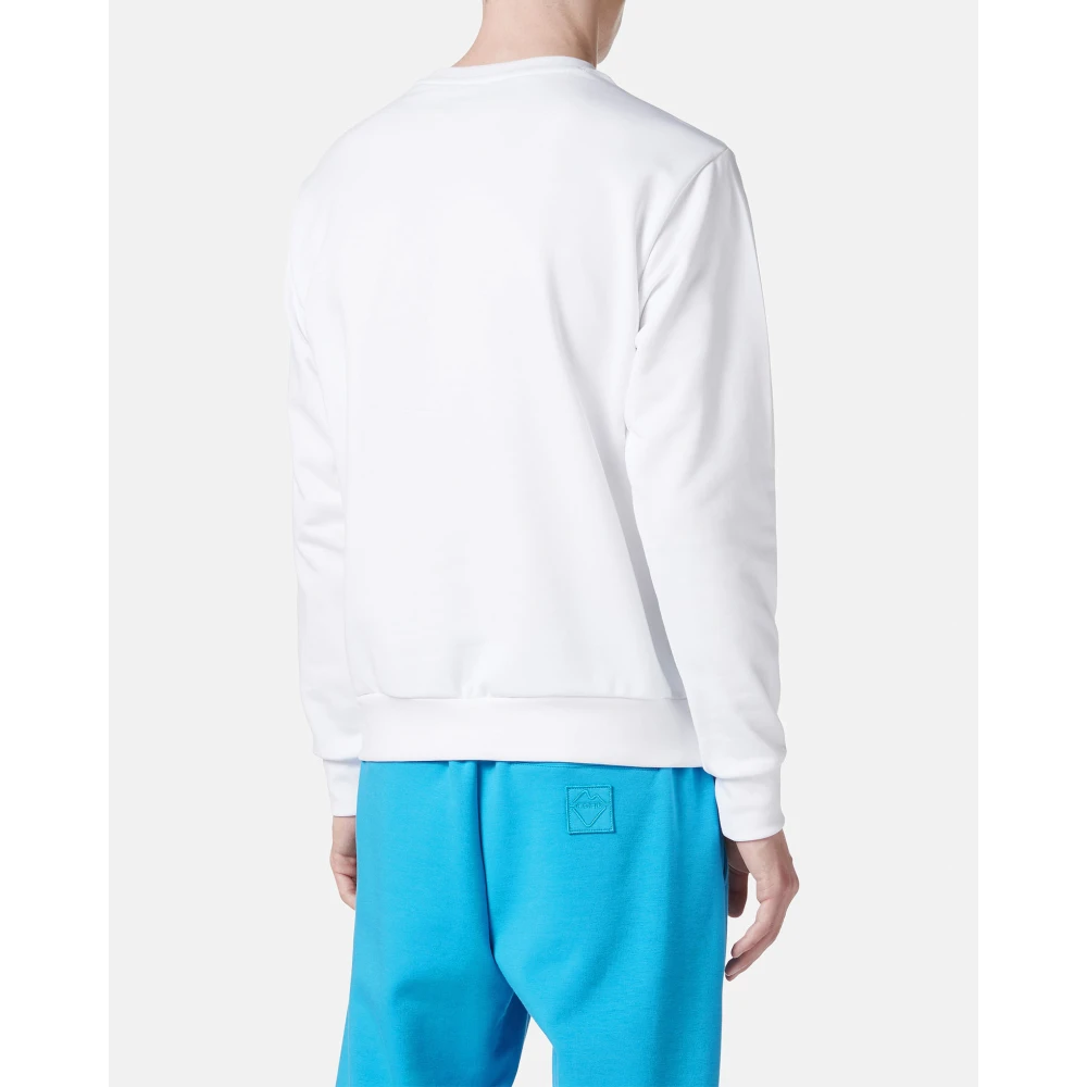 Iceberg Optische witte crewneck sweatshirt met klassieke regular fit en Bear print White Heren