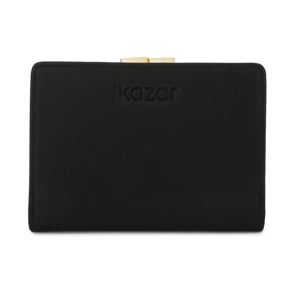Kazar Uitgevouwen zwarte portemonnee met zilveren strass Multicolor Dames