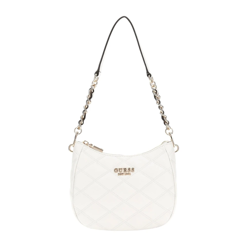 Guess Beige Quilted Shoulder Bag - Female - Shoulder Bags - One Size - Bags