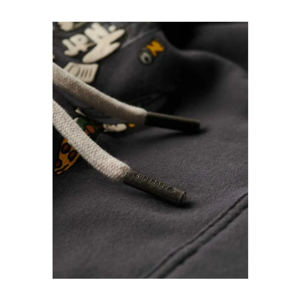 Superdry New York Vintage Logo Hoodie Gray Heren