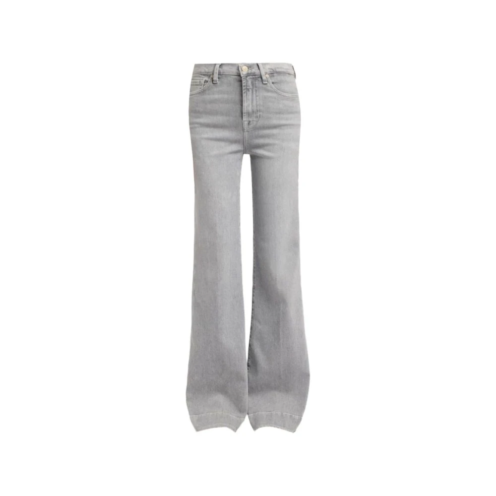 7 For All Mankind Gray Flare Jeans, Female, W30, Jeans
