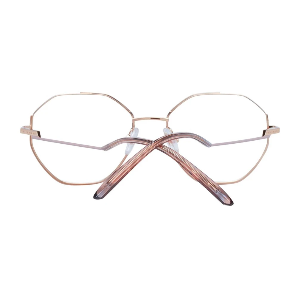 Ana Hickmann Roze Metalen Ronde Optische Frames Vrouwen Pink Dames