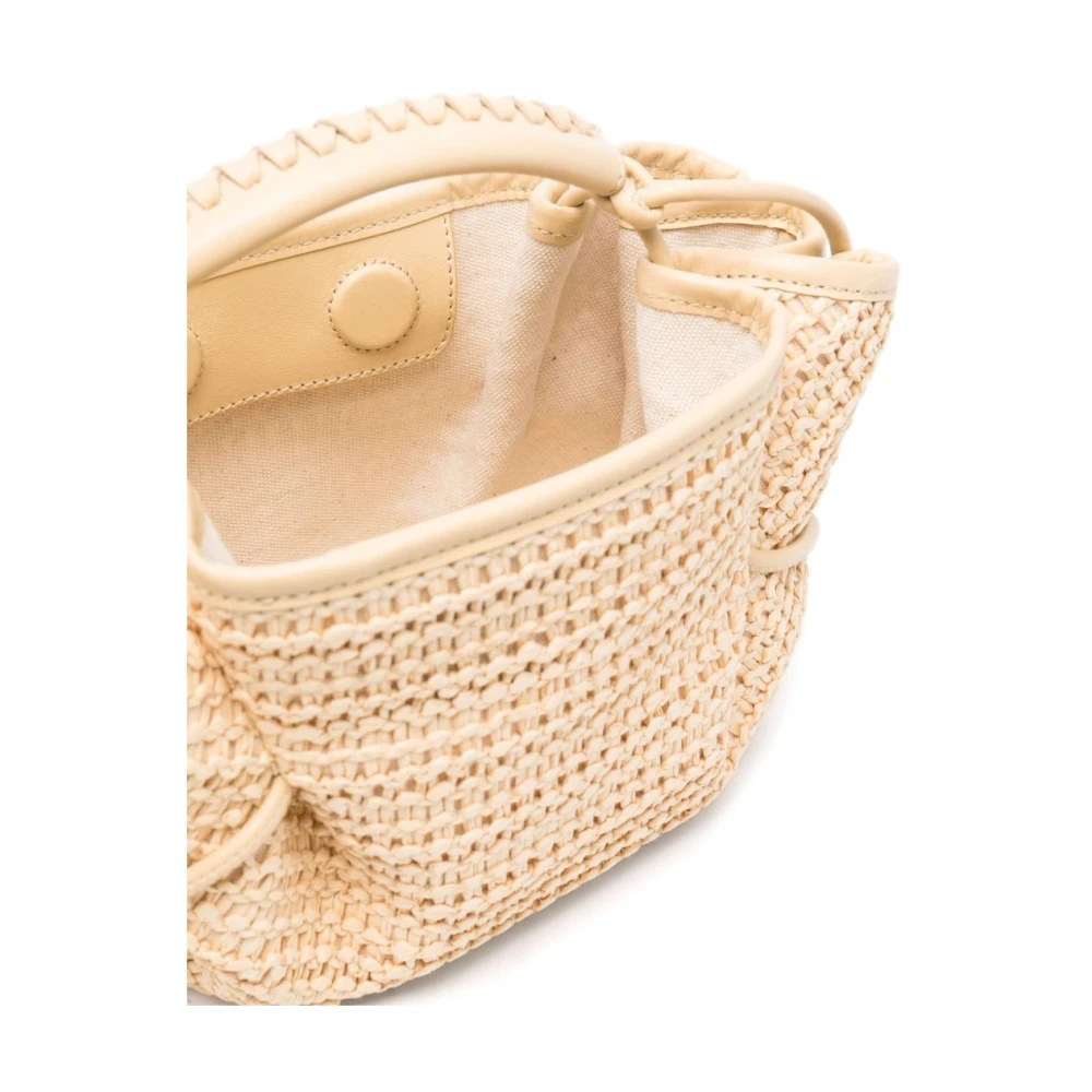 Hereu Beige Schoudertas met Magnetische Sluiting Beige Dames