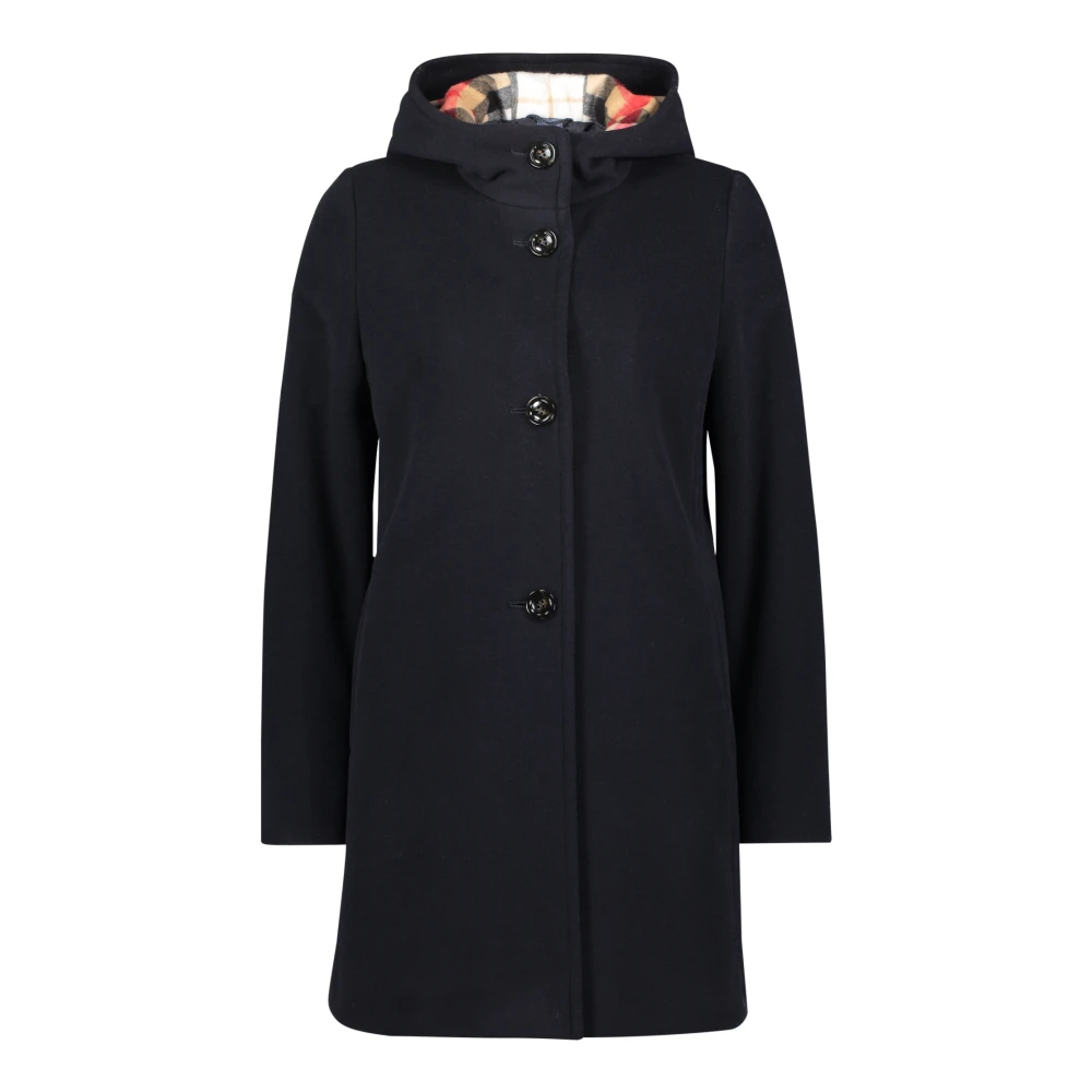 Gil Bret Wollen jas met capuchon Blue Dames
