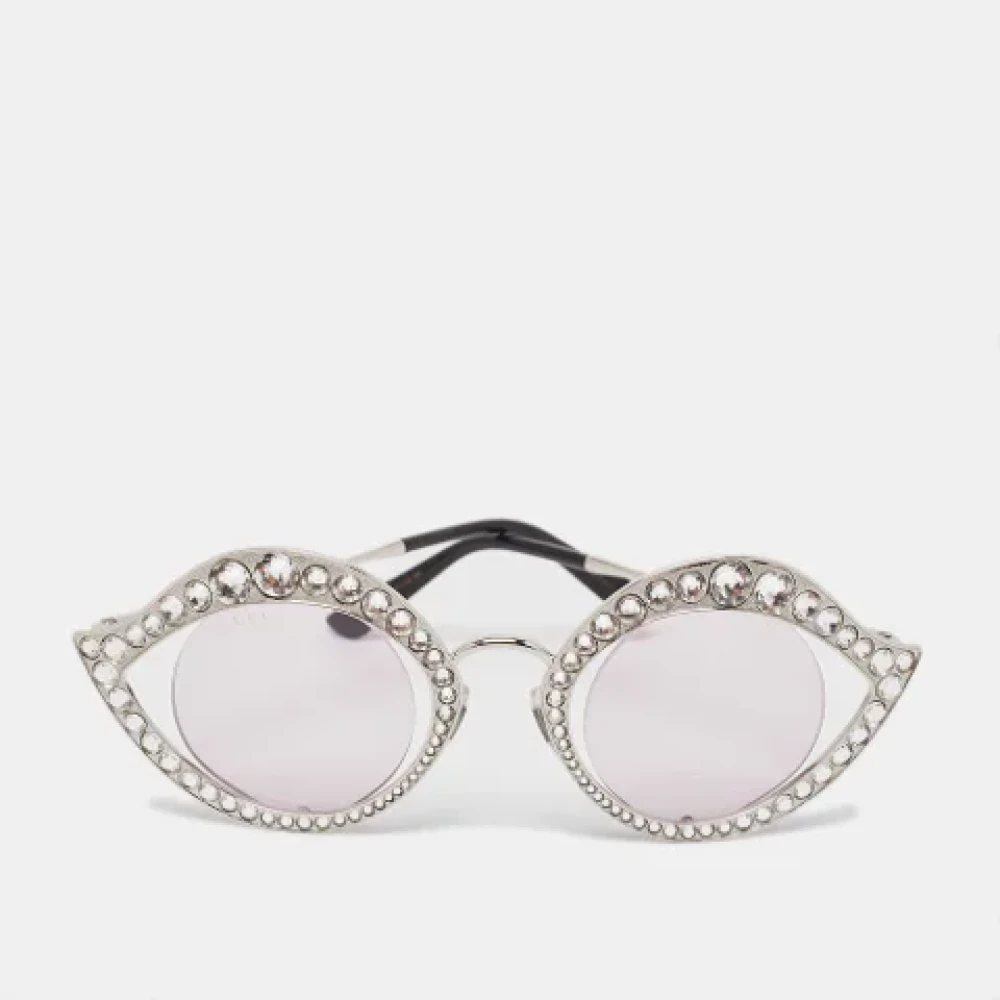 Gucci Vintage Pre-owned Metal sunglasses Purple Dames
