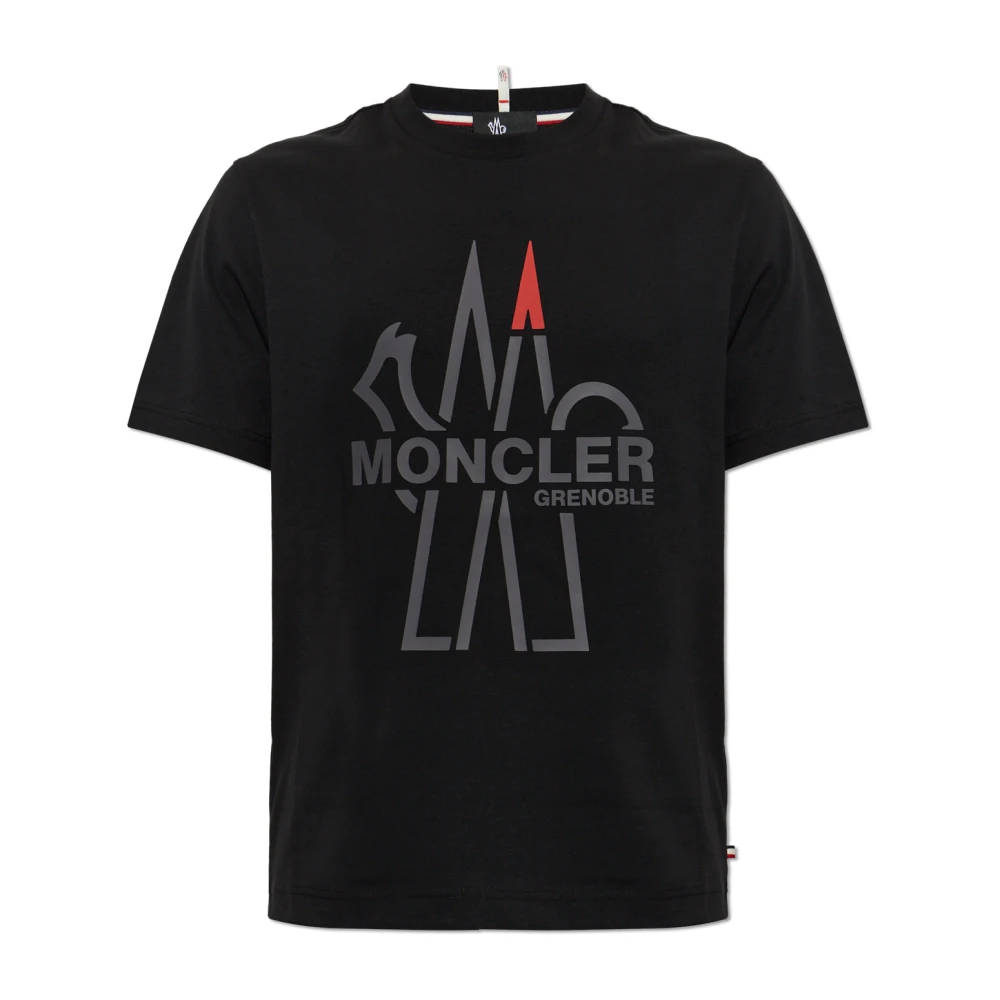Moncler T-Shirt In Cotone Con Logo Uomo da Nero, Taglia: M - Immagine 3