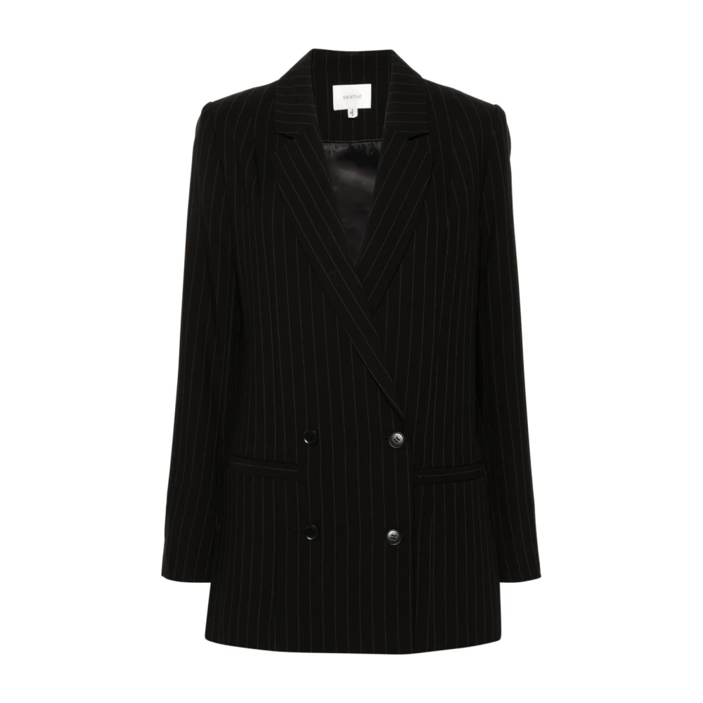 Gestuz Single-Breasted Coats Black Dames