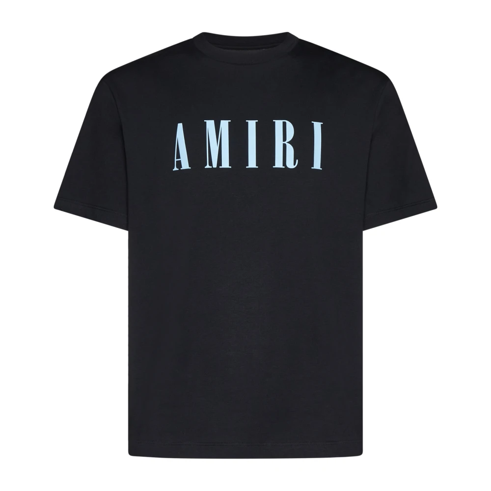 Amiri Jersey Logo Print Crew Neck T-shirt Black Heren