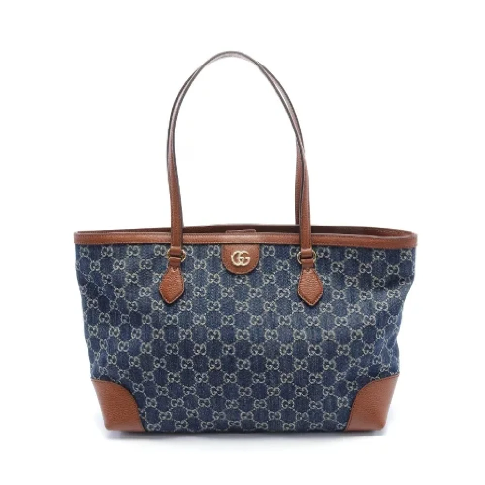 Gucci Vintage Pre-owned Canvas gucci-bags Blue Dames