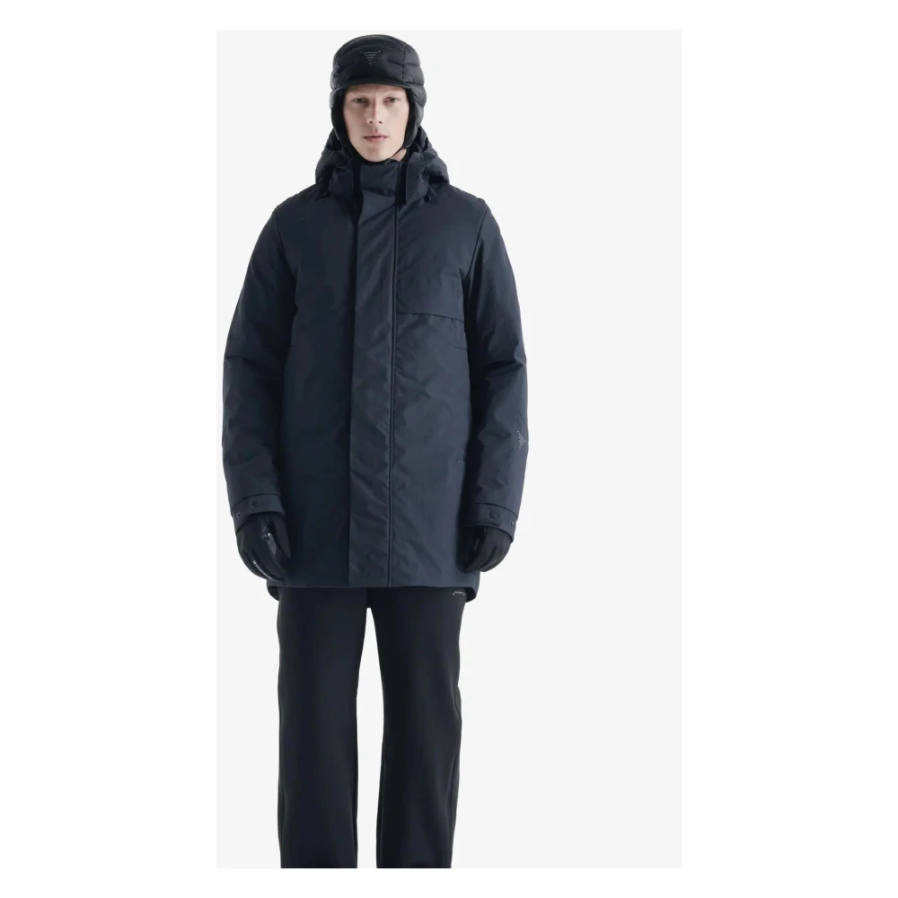Krakatau Parka Jas Donkergrijs Qm484 Blue Heren
