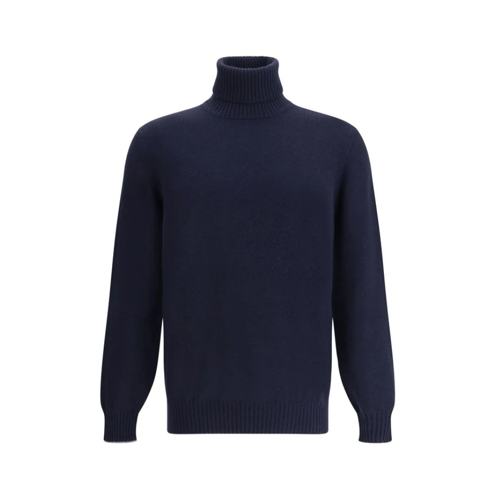 BRUNELLO CUCINELLI Kasjmier Coltrui Trui Blue Heren
