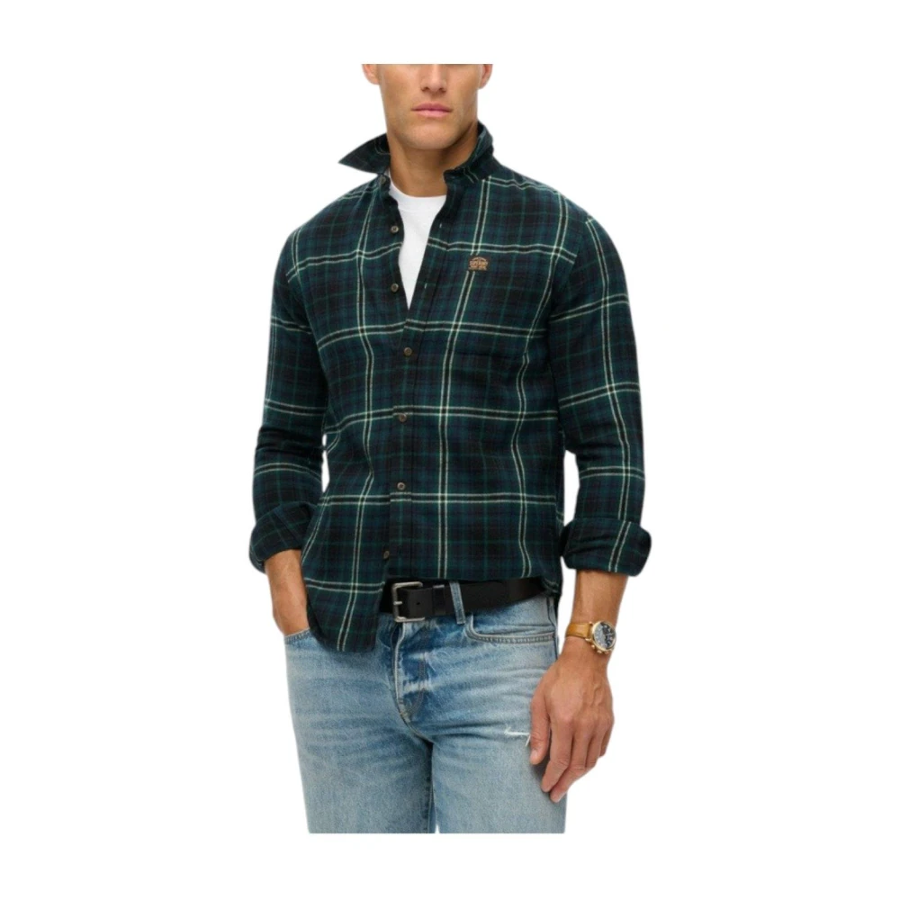 Superdry Rustieke geruite overhemd met lange mouwen Multicolor Heren