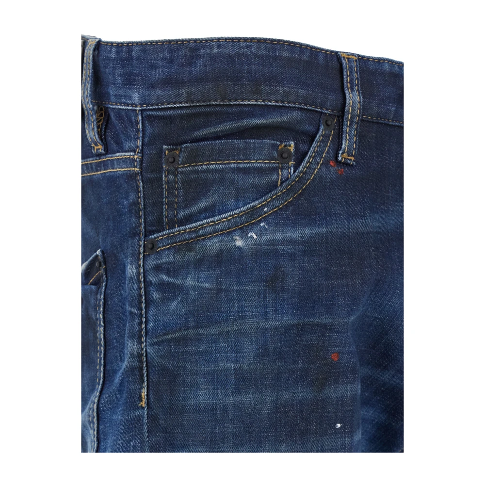 Dsquared2 Donkerblauwe Slim Fit Jeans Blue Heren