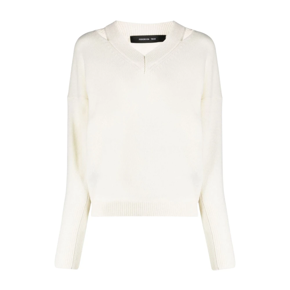 Federica Tosi Witte Sweatshirts voor Dames Aw23 White Dames