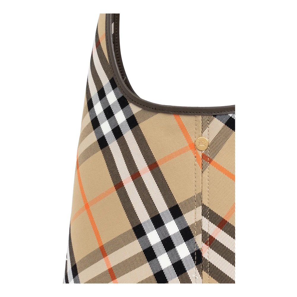 Burberry Ruitpatroon Schoudertas Beige Dames