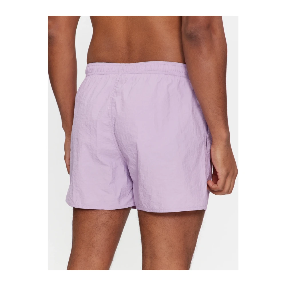 Emporio Armani Geborduurde logo zwemshorts Roze Purple Heren