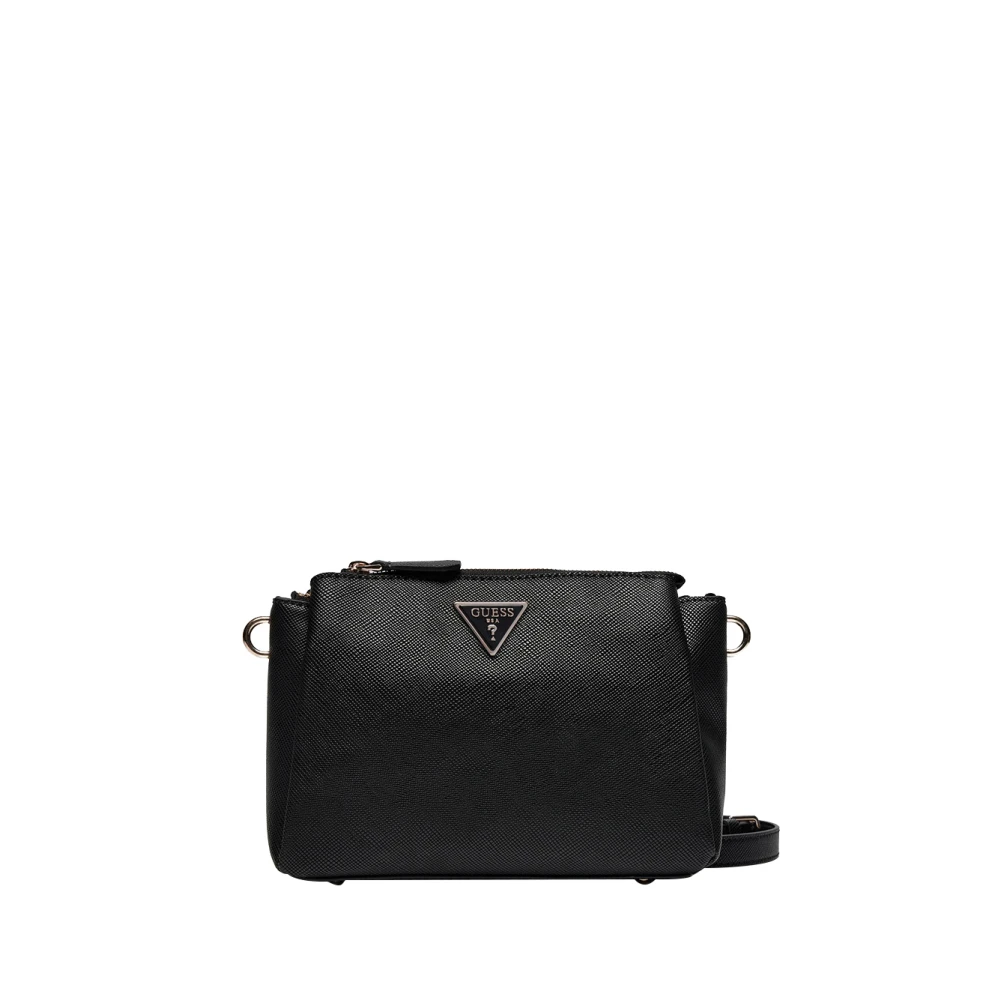 Guess Zwarte Schoudertas met Ritssluiting Black Dames