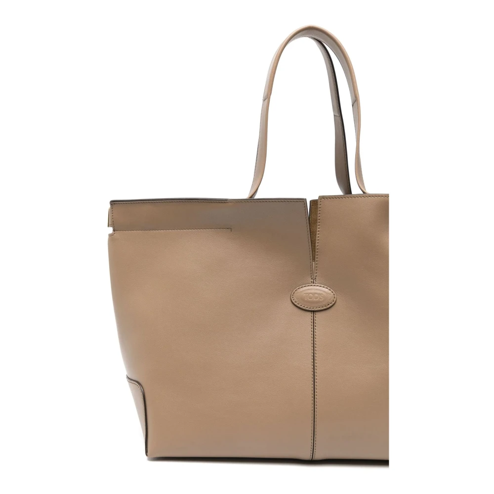 TOD'S Leren Folio Tas in Beige Dames