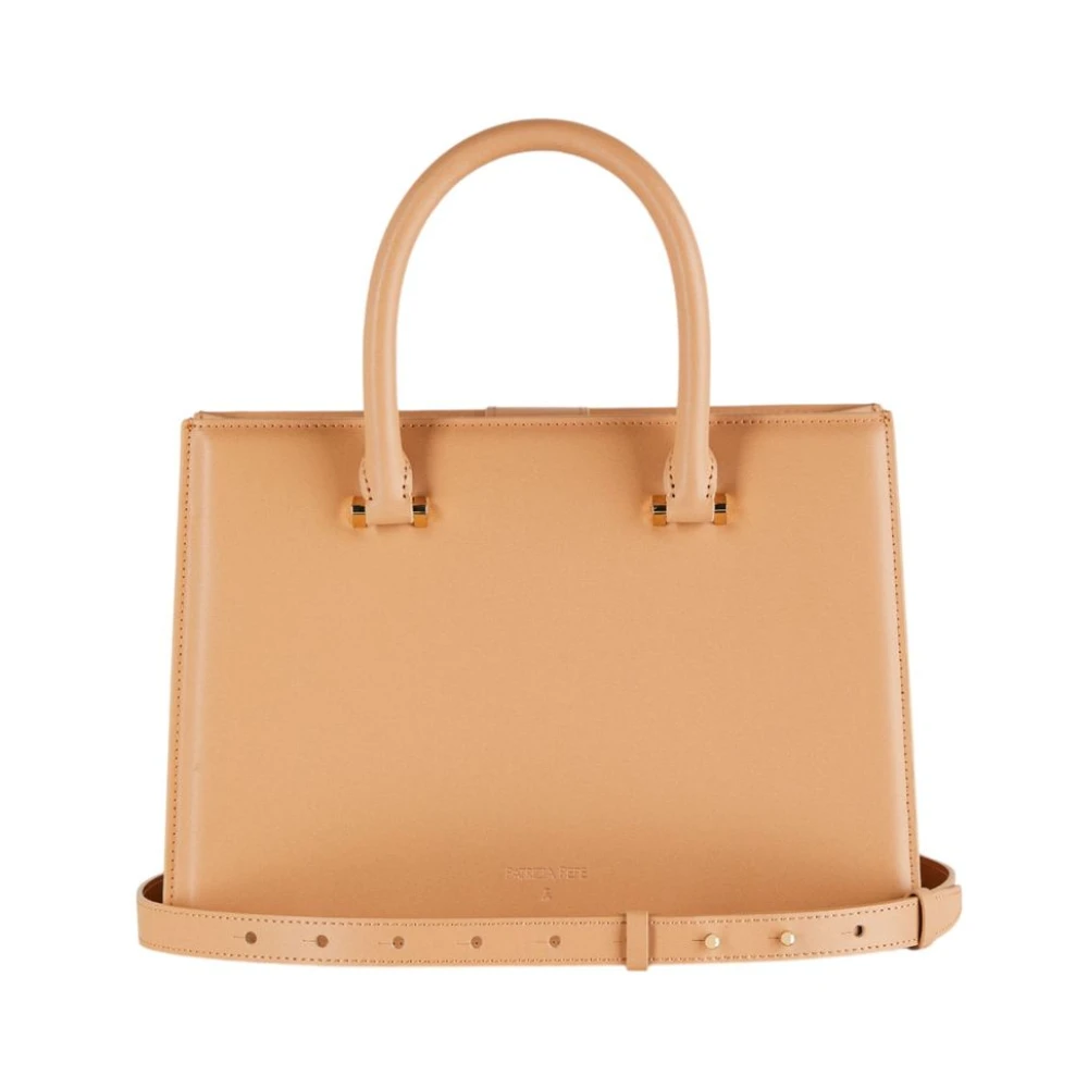 PATRIZIA PEPE Elegante Leren Handtas Model 8B0171L061 Beige Dames