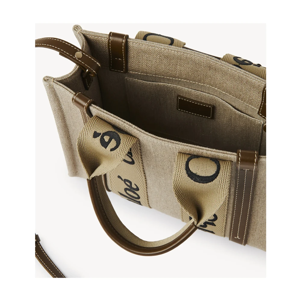Chloé Beige Linnen Canvas Tas Beige Dames