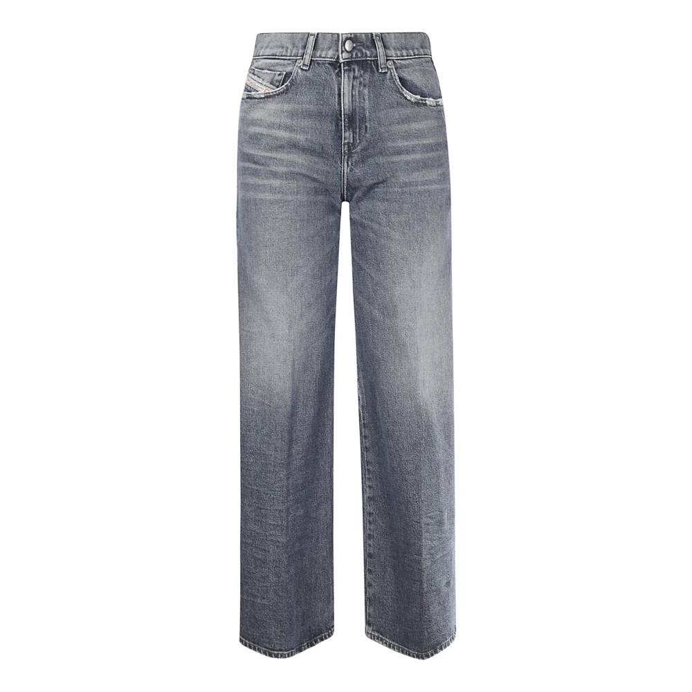 Diesel Wijde Pijp Vijf Zakken Jeans Blue Dames