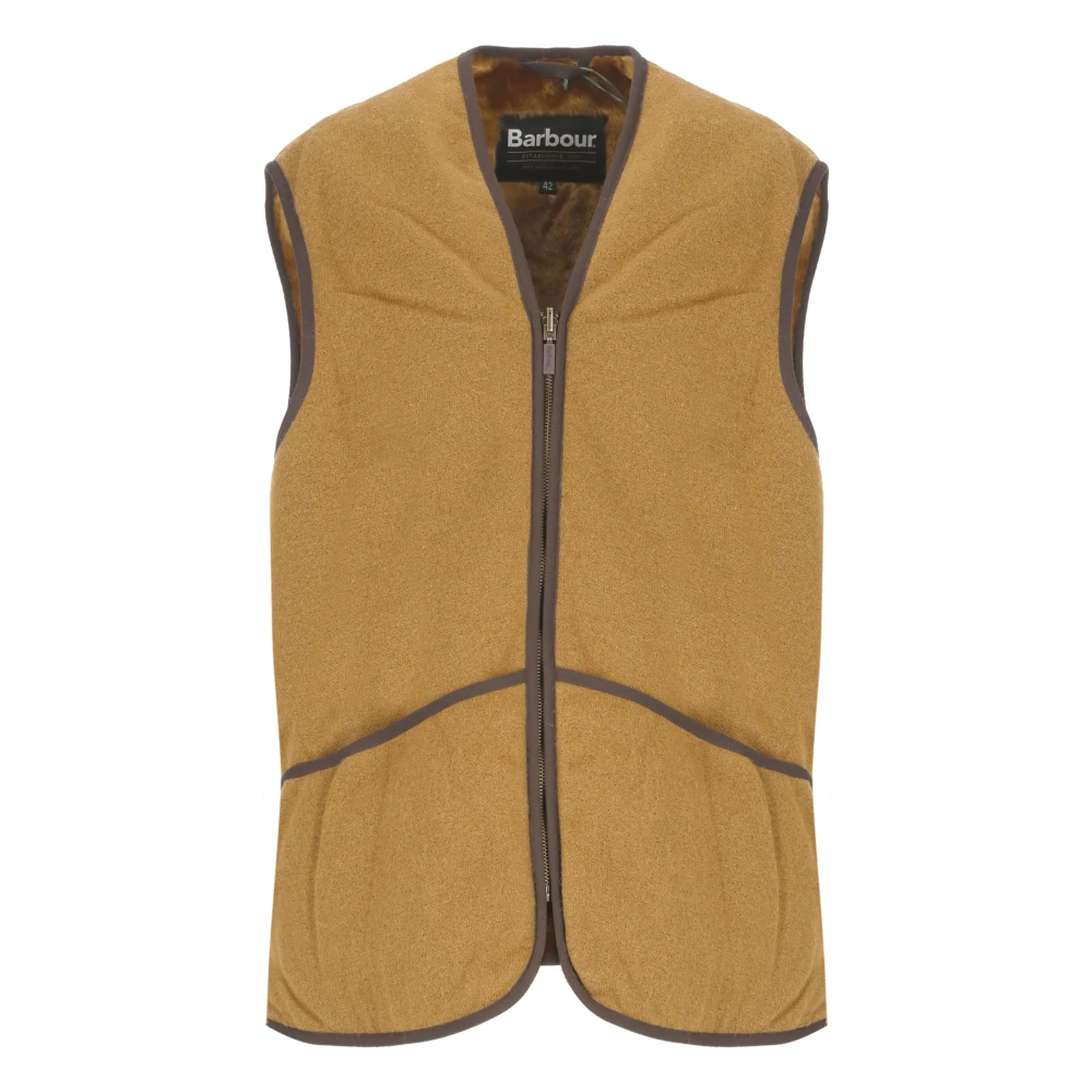 Barbour Bruine Reversible Mouwloze V-Hals Jas Brown Heren