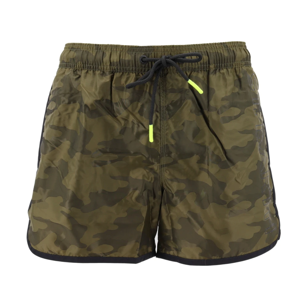 MC2 Saint Barth Zwembroek met Contrasterend Logo Green Heren