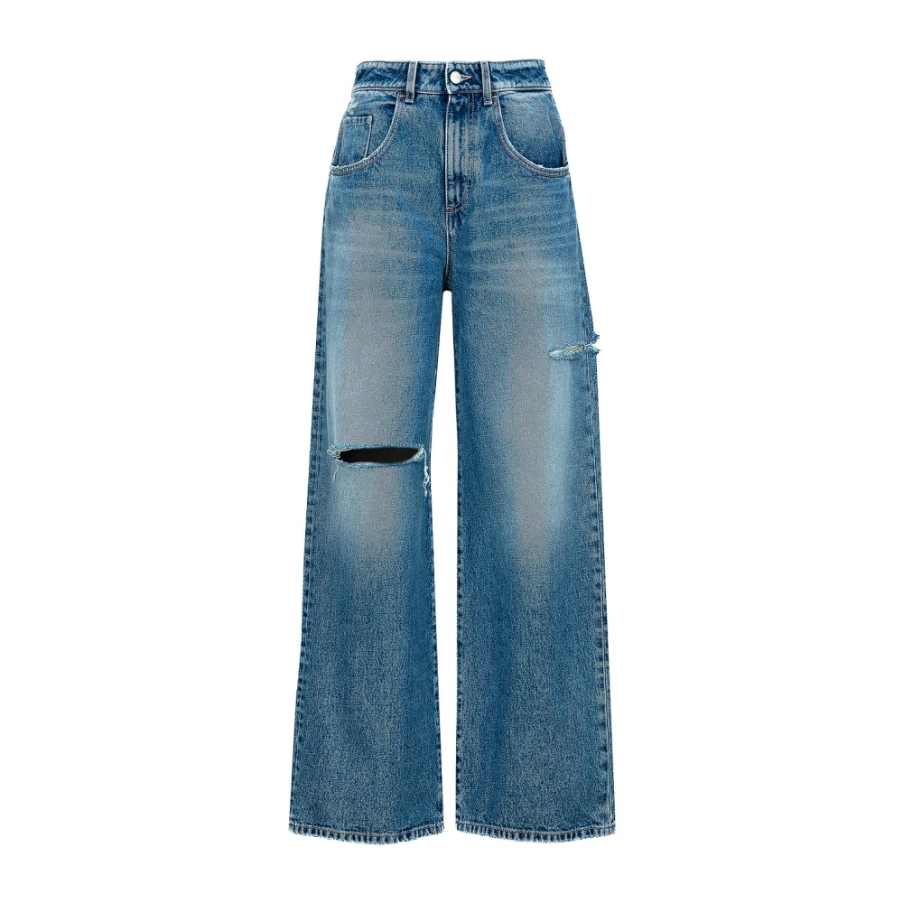 Icon Denim Wide Leg Jeans Upgrade Moderne Vrouw Blue Dames