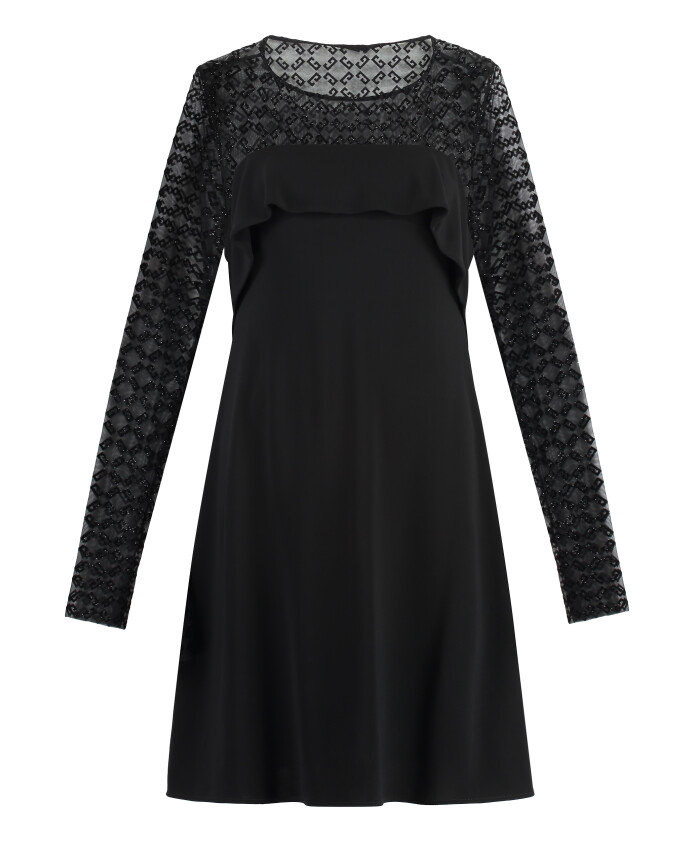 elegant-jersey-dress-with-monogram-ruffle