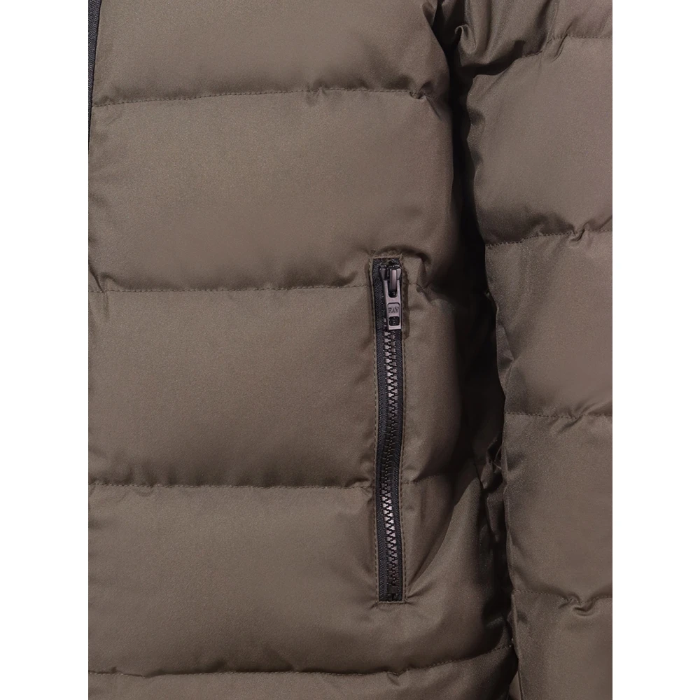 Fay Bos Hooded Jas met Ritssluiting Green Heren