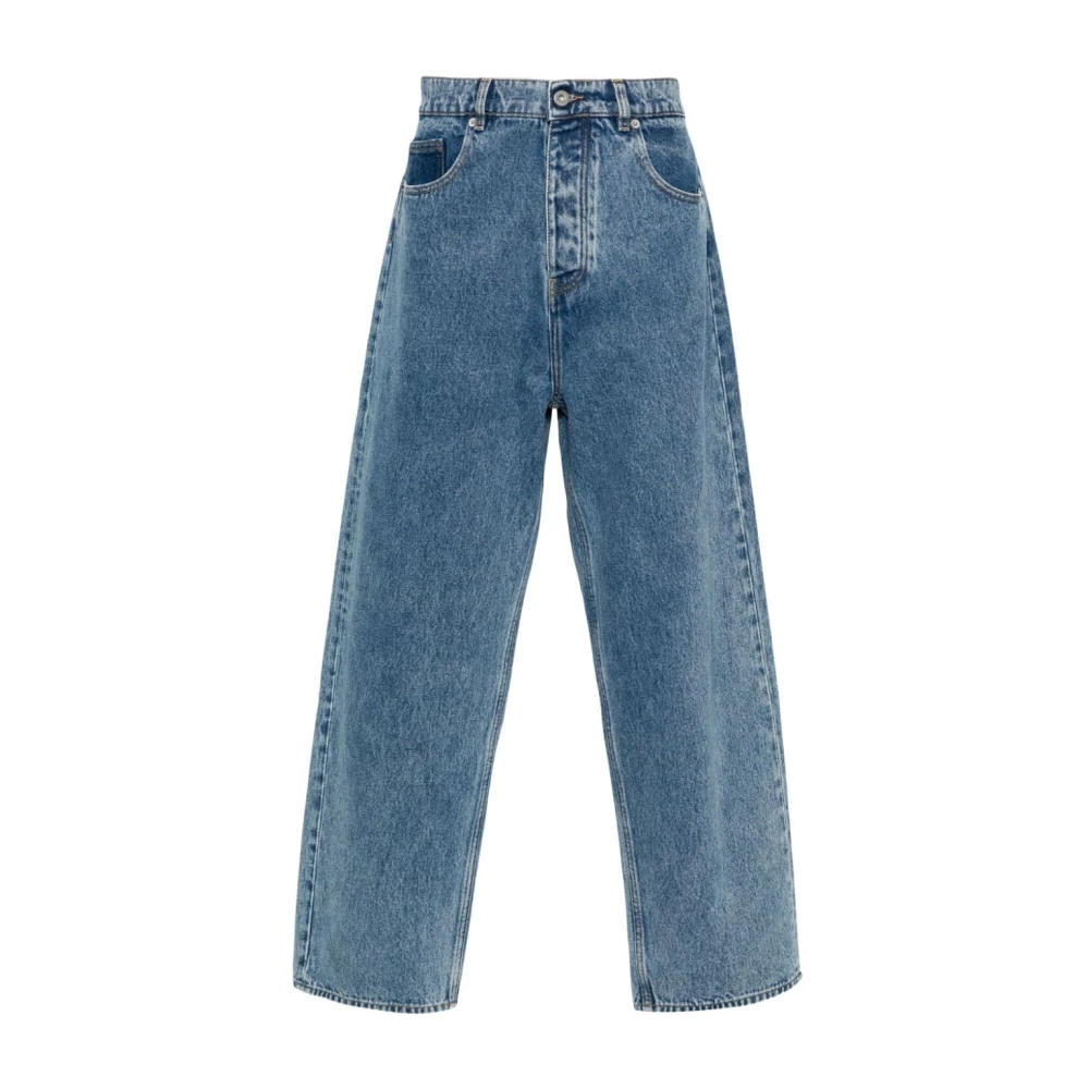 Drole de Monsieur Blauwe Denim Jeans Rechte Pijp Blue Heren