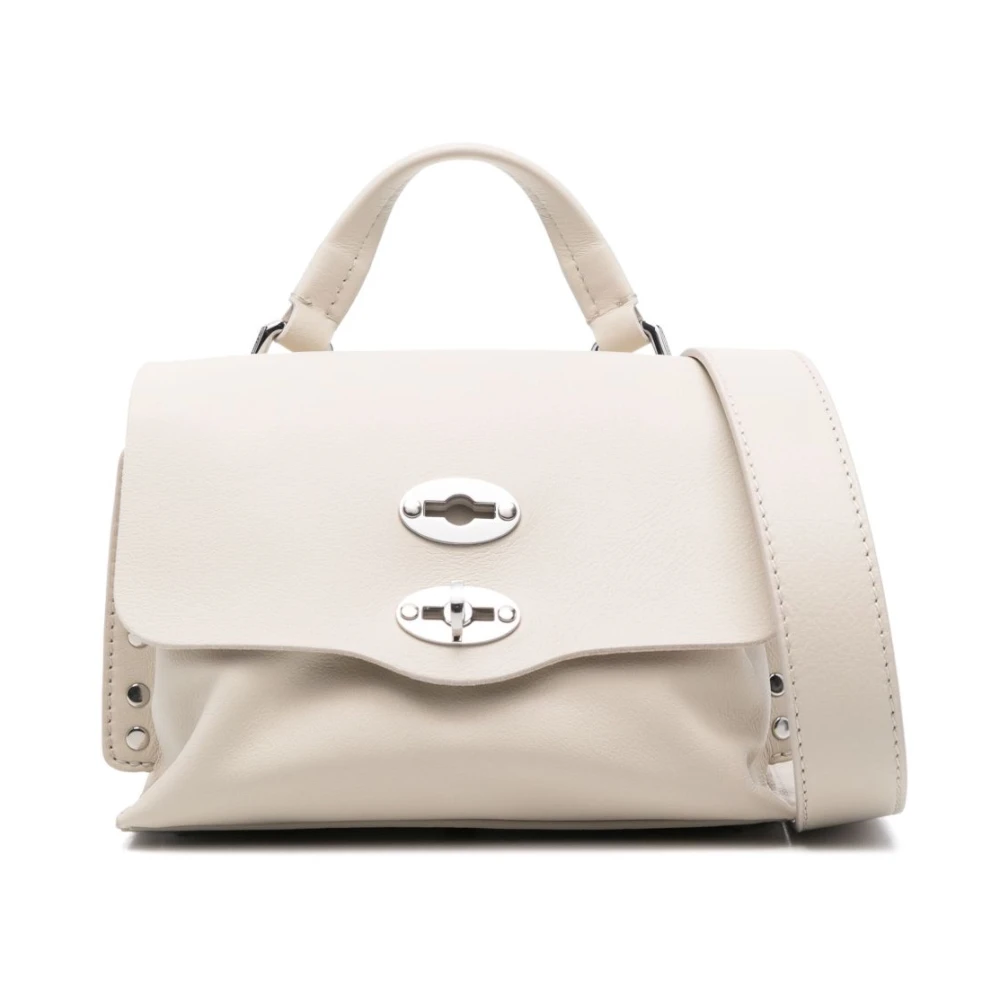 Zanellato Witte Twist-Lock Schoudertas White Dames