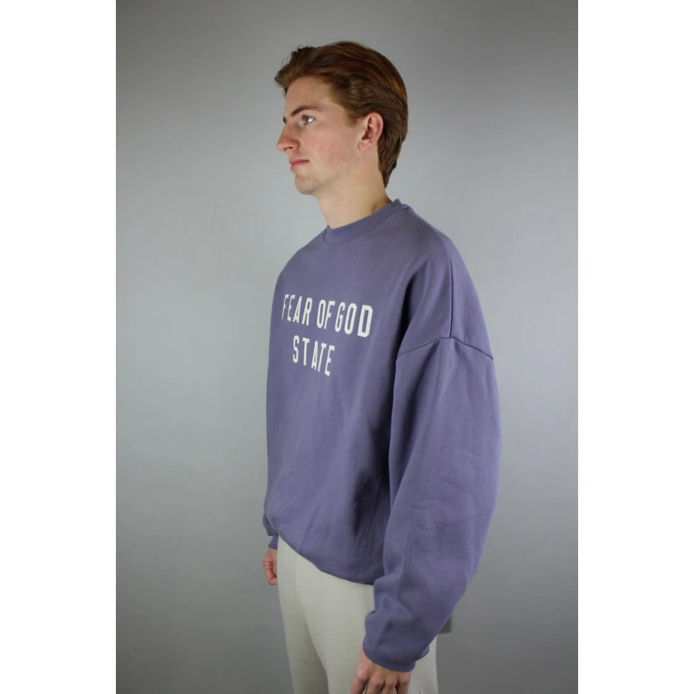 Fear Of God Luxe Lavendel Heavy Fleece Crewneck Purple Heren