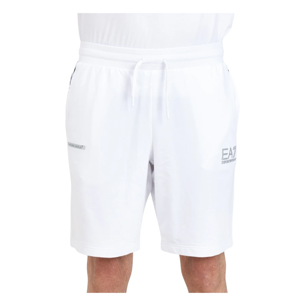 Emporio Armani EA7 Heren Bermuda Shorts Lente Zomer Collectie White Heren