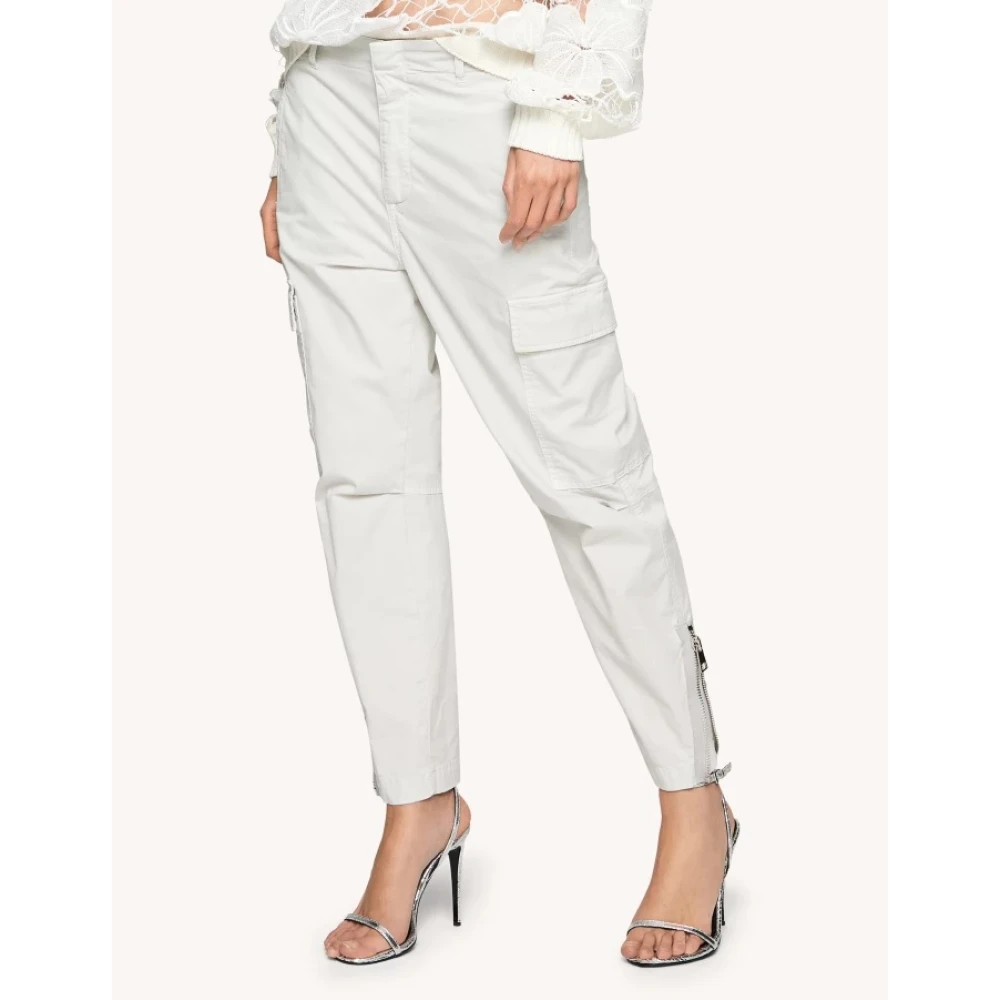 Dondup Cropped Trousers Gray Dames