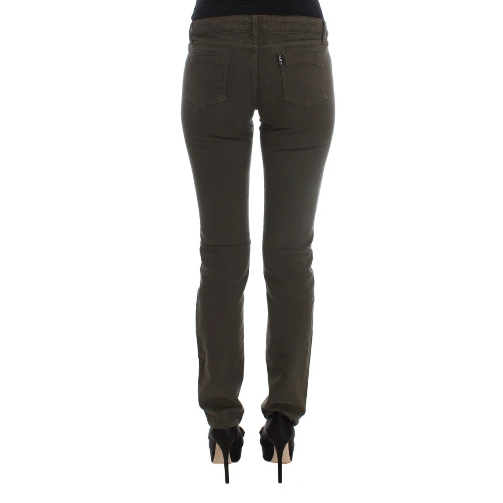 Costume National Groene Slim Fit Jeans met Stretch Green Dames